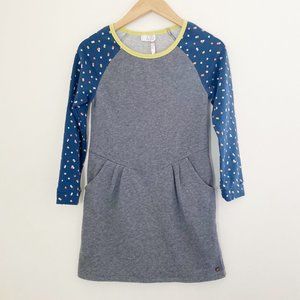 Matilda Jane Weekend With You Dress Gray Blue Dots Girls Sz 10